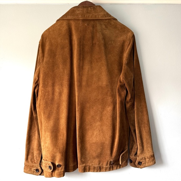 Men’s small Banana Republic cognac suede jacket - Picture 4 of 13